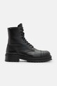 AllSaints scarpe in pelle Hank Boot pelle fiore nero M004FB