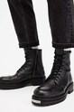 Kožené boty AllSaints Hank Boot M004FB černá