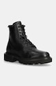 AllSaints ghete de piele Vaughan Boot cu snur negru M049FB