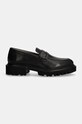 Шкіряні мокасини AllSaints Vinni Loafer M051FB чорний AW24