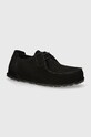 Birkenstock półbuty zamszowe Utti Lace skóra zamszowa czarny 1028597