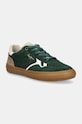 Pepe Jeans sneakers din piele intoarsă PMS31058 Planet friendly verde PMS31058