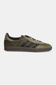 Шкіряні кросівки adidas Originals Gazelle Indoor IH4772 зелений AW24