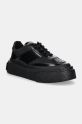 MM6 Maison Margiela sneakersy skórzane niska czarny SH3WS0004.P7985