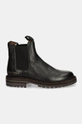 Кожени боти челси Common Projects Chelsea Workboot in Leather 2447.7547 черен AW24