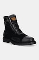 Semišové boty Aeronautica Militare nezateplené černá SC252PL202