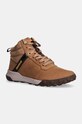 Caterpillar sneakersy skórzane HEX READY MID skóra zamszowa brązowy P726023
