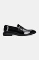 Кожени мокасини HUGO Gryff 50528992.001 черен SS25