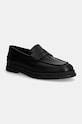 HUGO mokasyny skórzane Chaol eleganckie czarny 50529022.001