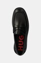 HUGO mocasini de piele Chaol negru 50529022.001
