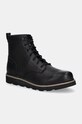 Δερμάτινα παπούτσια Sorel SLABTOWN 62 6inch WP λείο δέρμα μαύρο 2078341010