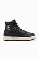 Converse leather sneakers Chuck Taylor All Star Equip Waterproof flat black A08555C