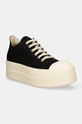 Rick Owens tenisówki Double Bumper tekstylny czarny DU02D2832.DO