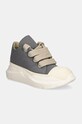 Rick Owens scarpe da ginnastica Jumbo Laces Abstract Low Sneak tessile grigio DU02D2845.MUPAW2