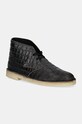 Кожени половинки обувки Clarks Originals Desert Boot ежедневен черен 26179165