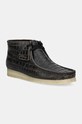 Шкіряні туфлі Clarks Originals Wallabee Boot casual чорний 26179191