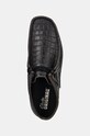 Шкіряні туфлі Clarks Originals Wallabee Boot чорний 26179191