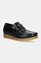 Clarks Originals mocassini in pelle Wallabee Loafer casual nero 26179970