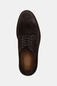 Hackett London pantofi de piele intoarsa EGMONT VELVET maro HMS21408
