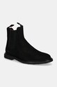 Semišové kotníkové boty Common Projects Chelsea in Waxed Suede nezateplené černá 2446.7547