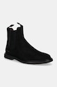 Common Projects botine din piele intoarsa Chelsea in Waxed Suede casual negru 2446.7547