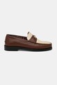 Naked Wolfe mocasini de piele Roma Roma.Chestnut.Cream maro AW24