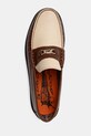 Naked Wolfe mocasini de piele Roma maro Roma.Chestnut.Cream