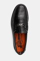 Naked Wolfe mocasini de piele Roma negru Roma.Black.Croc