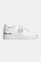 Philipp Plein sneakers din piele Nappa Lo-Top Monogram USC0665.PLE010N.01 alb AW24