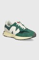 Semišové tenisky New Balance 327 semišová kůže zelená U327WRG