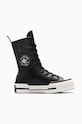 Kožené tenisky Converse Chuck 70 Plus Xhi platforma čierna A08340C