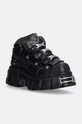 New Rock Ankle Boot Black Tower With Laces M-106-S1 platform black M.106.S1