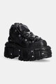 New Rock Ankle Boot Black Imperfect Tank With Laces M-Tank106-C2 grain leather black M.TANK106.C2
