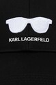 Karl Lagerfeld șapcă de baseball din bumbac negru 245W3418