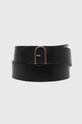 Двосторонній шкіряний ремінь Furla чорний WC00048.ARE000.BBR00