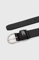 Kožený opasok Tommy Hilfiger AW0AW16354 čierna AW24