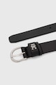 Kožený opasok Tommy Hilfiger AW0AW16354 čierna AW24