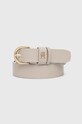 Tommy Hilfiger pasek skórzany beżowy AW0AW16798