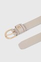 Tommy Hilfiger pasek skórzany AW0AW16798 beżowy AW24