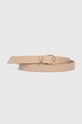 Кожаный ремень Patrizia Pepe Planet friendly бежевый 8W0045.L001