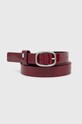 Kožený pásek Tommy Jeans burgundské AW0AW16257