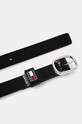 Akcesoria Tommy Jeans pasek skórzany AW0AW16257 czarny