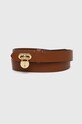 Kožený pásek Lauren Ralph Lauren béžová 412920812