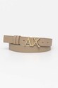 Armani Exchange pasek dwustronny beżowy 941178.4F784