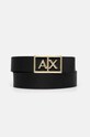 Armani Exchange pasek skórzany dwustronny czarny 941186.4F786