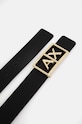 Akcesoria Armani Exchange pasek skórzany dwustronny 941186.4F786 czarny