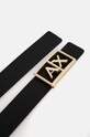 Armani Exchange pasek skórzany dwustronny czarny 941186.4F786