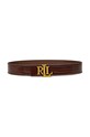 Δερμάτινη ζώνη Lauren Ralph Lauren καφέ 412951450