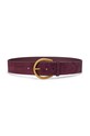 Lauren Ralph Lauren curea de piele burgundia 412951737