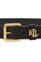 Lauren Ralph Lauren pasek skórzany 412958206 czarny AW24